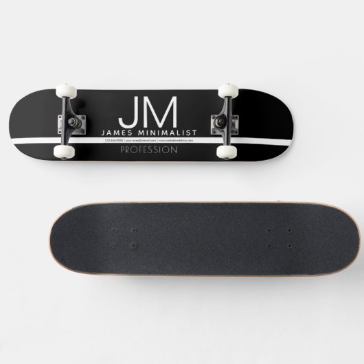 Modern professioneel minimalistisch ontwerp | Zwar Persoonlijk Skateboard (Horizontaal)