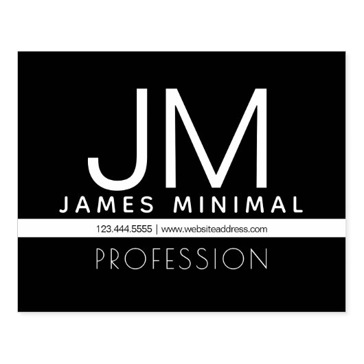 Modern professioneel minimalistisch ontwerp | Zwar Rubberstempel (Afrduk)