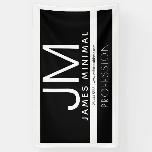 Modern professioneel minimalistisch ontwerp | Zwar Spandoek (Verticaal)