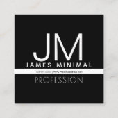 Modern professioneel minimalistisch ontwerp | Zwar Vierkante Visitekaartje (Voorkant)