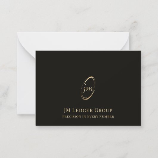 Modern professioneel monogram bedrijf notitiekaartje (Voorkant)