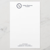 Modern professioneel monogram briefpapier (Voorkant)
