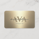 Modern professioneel monogram Elegant Faux Gold Visitekaartje (Voorkant)