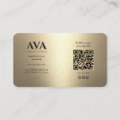 Modern professioneel monogram Elegant Faux Gold Visitekaartje (Achterkant)