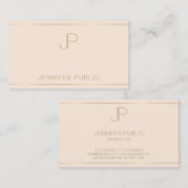 Modern professioneel monogram Elegant Premium zijd Visitekaartje (Voorkant / Achterkant)