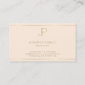 Modern professioneel monogram Elegant Premium zijd Visitekaartje (Achterkant)