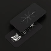 Modern Professioneel Monogram K Logo Donkergrijs Visitekaartje