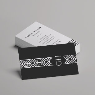 Modern professioneel monogram minimalistisch visitekaartje