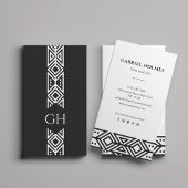 Modern professioneel monogram minimalistisch visitekaartje