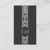 Modern professioneel monogram minimalistisch visitekaartje (Achterkant)