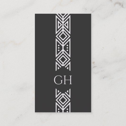 Modern professioneel monogram minimalistisch visitekaartje (Achterkant)