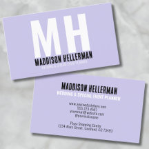 Modern Professioneel Monogram Paars