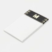 Modern professioneel monogram post-it® notes (Schuin)