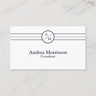 Modern professioneel monogram visitekaartje