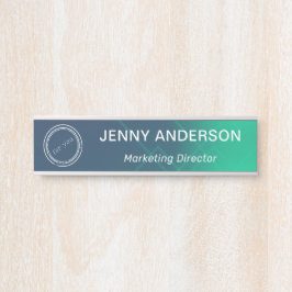 Modern Professioneel Naambord & Logo Kantoor Deur Deurbordje