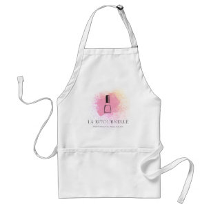 Modern professioneel nagelsalon logo branding standaard schort