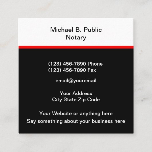 Modern professioneel notarieel ontwerp vierkante visitekaartje (Voorkant)