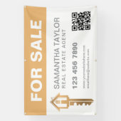 Modern professioneel onroerend goed te koop QR-cod Spandoek (Verticaal)