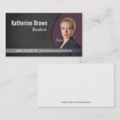 Modern, Professioneel, Onroerende goederen damast, Visitekaartje (Voorkant / Achterkant)