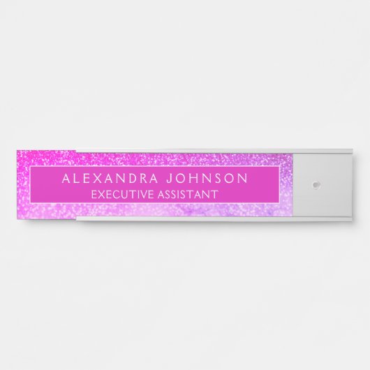 Modern professioneel Paarse glitter marmer Deurbordje (Voorkant)