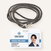 Modern Professioneel Personeel Medewerker ID Badge (Voorkant met draagriem)