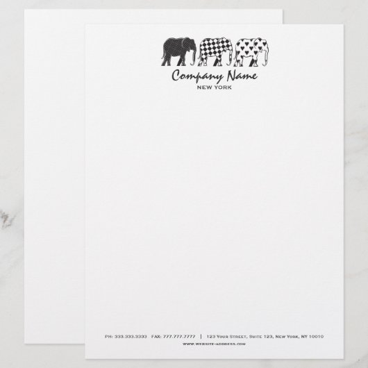 Modern Professioneel Persoonlijk Briefhoofd (Voorkant / Achterkant)