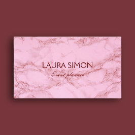 Modern professioneel roos marmer visitekaartje