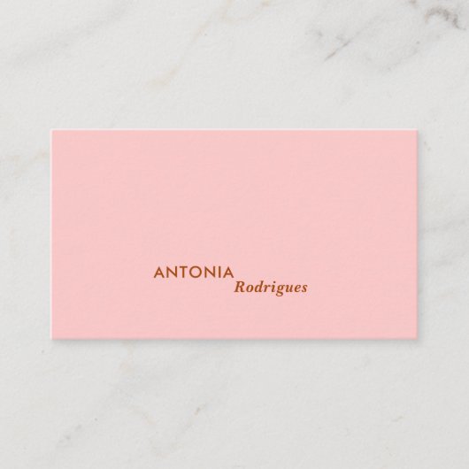 Modern professioneel roze Visitekaartje (Voorkant)