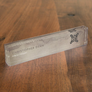 Modern Professioneel Rustiek Bruin Abstract Schild Naambordje