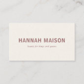 Modern, professioneel, salon, beige, Qr-Code Visitekaartje (Voorkant)