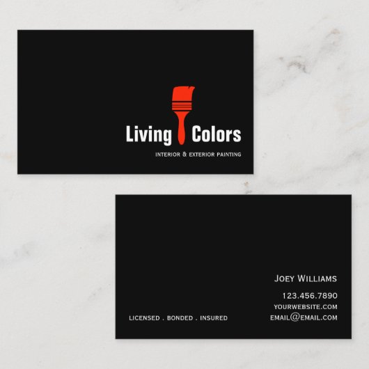 Modern professioneel schilderend Visitekaartje (Voorkant / Achterkant)