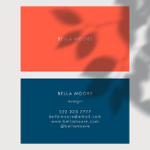 Modern Professioneel Sinaasappel & Blauwgroen Visitekaartje