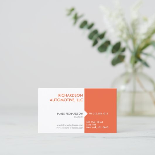 MODERN & PROFESSIONEEL SINAASAPPEL/WIT Visitekaart Visitekaartje (Staand voorkant)