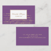 Modern professioneel stijlvol, gestreept visitekaartje (Voorkant / Achterkant)