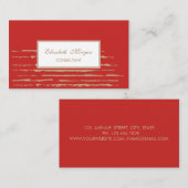 Modern professioneel stijlvol, gestreept visitekaartje (Voorkant / Achterkant)