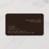 Modern professioneel trendy bruin vierkantjes patr visitekaartje (Voorkant)