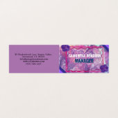 Modern Professioneel Trendy Paarse Roze Stijlvol Visitekaartje (Buitenkant ongevouwen)