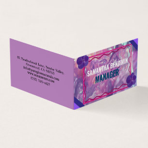 Modern Professioneel Trendy Paarse Roze Stijlvol Visitekaartje