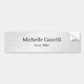 Modern Professioneel Uniek Zachte Grijs Bumpersticker (Voorkant)