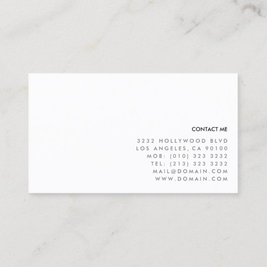 Modern professioneel vastgoed visitekaartje (Achterkant)