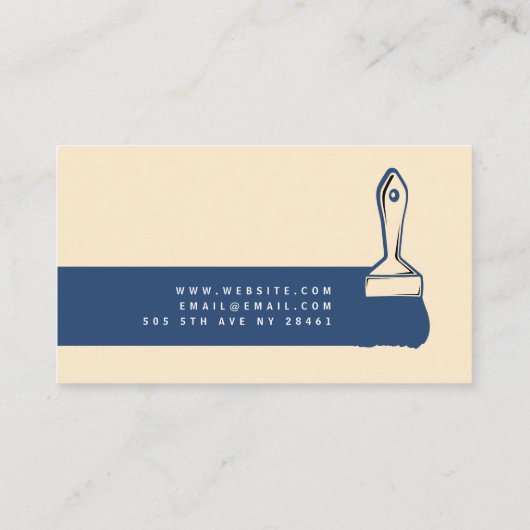 Modern professioneel verfbedrijf visitekaartje (Achterkant)