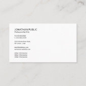 Modern Professioneel Verfijnd Eenvoudig Duidelijk Visitekaartje (Achterkant)