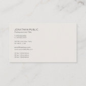 Modern Professioneel Verfijnd Eenvoudig Duidelijk Visitekaartje (Achterkant)