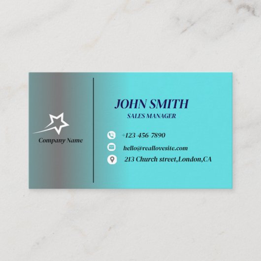 Modern professioneel Visitekaartje (Voorkant)