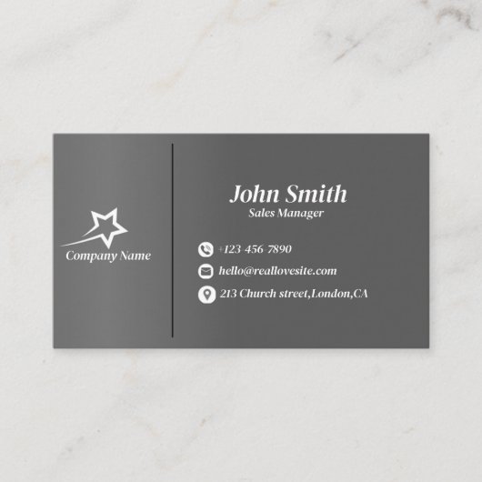 Modern professioneel Visitekaartje (Voorkant)