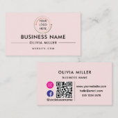 Modern professioneel Visitekaartje met QR-code (Voorkant / Achterkant)