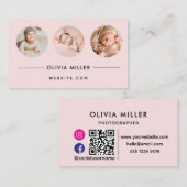 Modern professioneel Visitekaartje met QR-code (Voorkant / Achterkant)