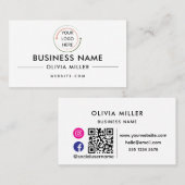 Modern professioneel Visitekaartje met QR-code (Voorkant / Achterkant)