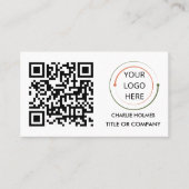 Modern professioneel Visitekaartje met QR-code (Voorkant)