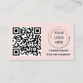 Modern professioneel Visitekaartje met QR-code (Voorkant)